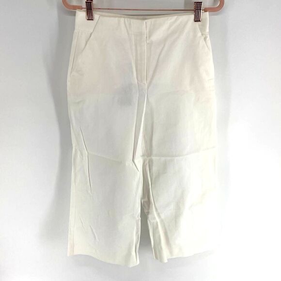 Versace White Crop Wide Leg Trouser Pant NWT Womens it 40 - Picture 1 of 8